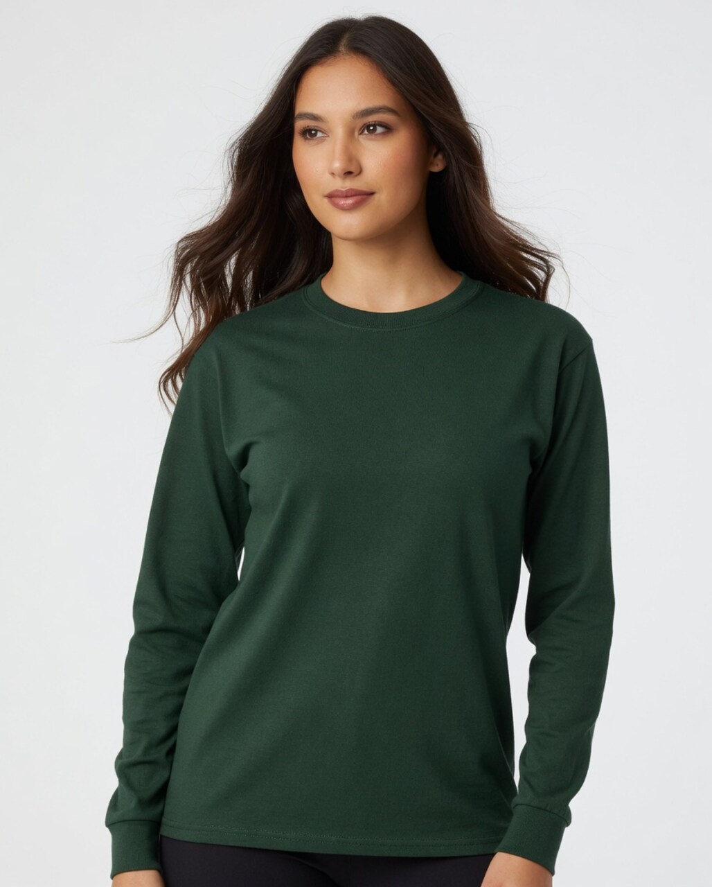 Gildan Heavy Cotton Long Sleeve Crewneck T-Shirt for Layering & Custom Printing 100% U.S. Cotton Tee